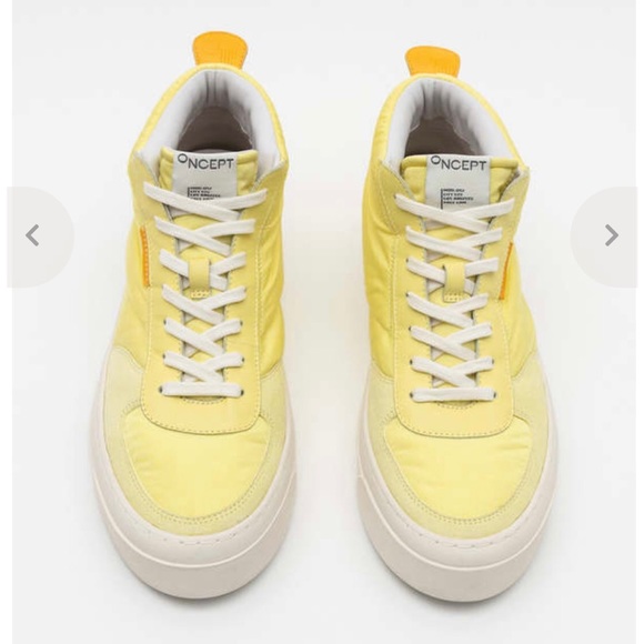 ONCEPT Los Angeles High top Sneakers Pale Lime New - Picture 2 of 8